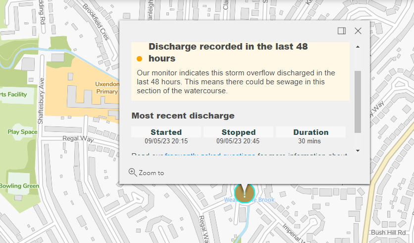 Wealdstone Brook Harrow and Brent Friends (@wealdstonebrook) on Twitter photo Yet another "exceptional" sewage discharge in #wealdstonebrook. What's the reason this time <a href="/thameswater/">Thames Water 💧</a>? When will action be taken against this? <a href="/BarryGardiner/">Barry Gardiner MP</a> <a href="/Ofwat/">Ofwat</a> <a href="/EnvAgencySE/">Environment AgencySE</a> <a href="/LDNWaterkeeper/">London Waterkeeper</a> Yet another "exceptional" sewage discharge in #wealdstonebrook. What's the reason this time <a href="/thameswater/">Thames Water 💧</a>? When will action be taken against this? <a href="/BarryGardiner/">Barry Gardiner MP</a> <a href="/Ofwat/">Ofwat</a> <a href="/EnvAgencySE/">Environment AgencySE</a> <a href="/LDNWaterkeeper/">London Waterkeeper</a>