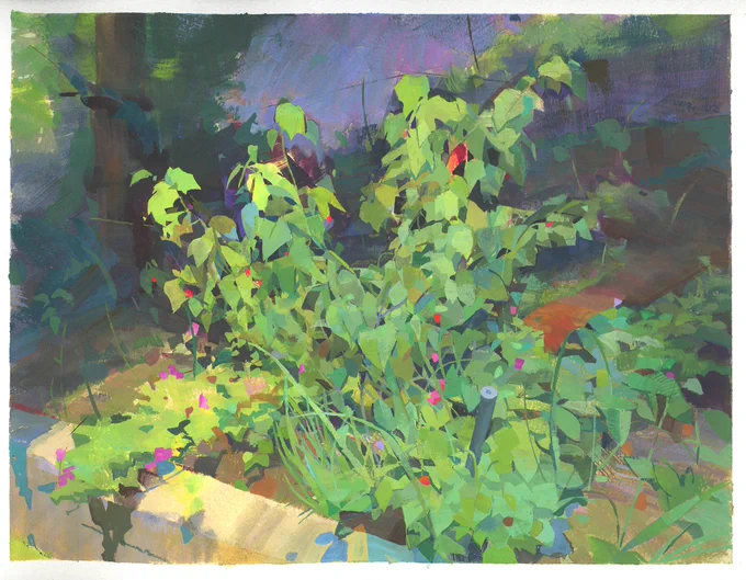 Flowers, lilies, and bushes!