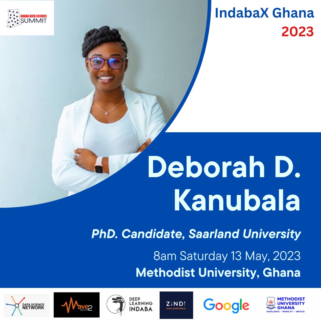 Facilitator Spotlight💡
<a href="/KanubalaD/">KanubalaD (She/her)</a>  is a Ph.D. student at Saarland University, Germany. She is also the co-organizer of <a href="/WiMLDS_Accra/">WiMLDS Accra</a>. She will be facilitating the <a href="/ZindiAfrica/">Zindi</a>  Hackathon session this year.

#indabaxghana23 #GDSS23