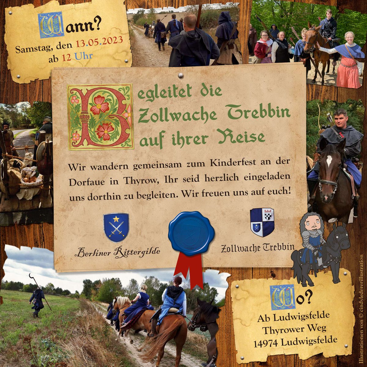 Die Berliner Rittergilde lädt euch zum #mittelalterfest in #Trebbin #Thyrow diese #Wochenende #Samstag ein.