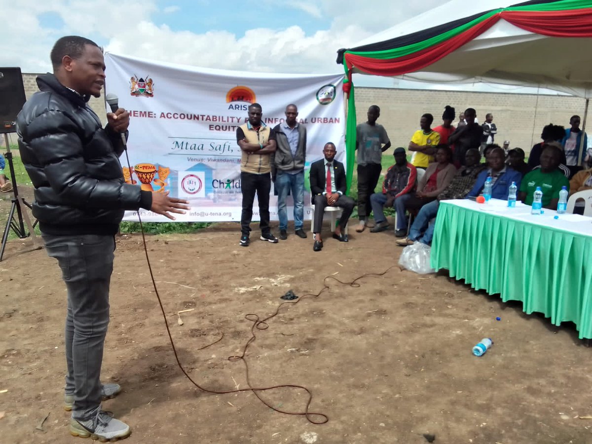 UnganoTena's tweet image. "Mtu safi, mtaa safi ,maisha safi" ARISE sanitation launch at Sinai paradise viwandani District county commissioner,MCA and @MOH_Kenya in attendance alongside our key partners.  #sanitation #Wash #Clts @aphrc,@ChildFundKenya @PamojaUK @ARISEHub @chumo_ivy @WAFKenya