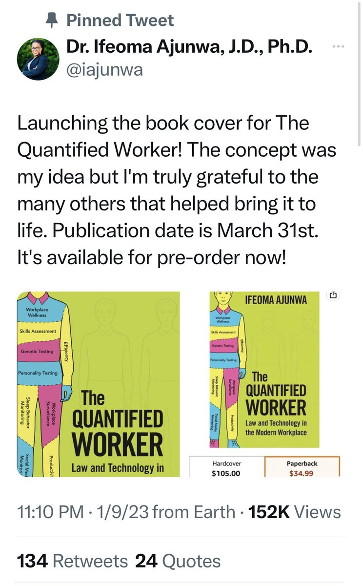 christinayiotis's tweet image. The #QuantifiedWorker: #AI, #Privacy &amp;amp; the #Workplace”  @unc_law Associate Professor @iajunwa Moderator @gwlaw Eugene L. &amp;amp; Barbara A. Bernard Professor of Intellectual Property &amp;amp; Technology Law @DanielSolove #Algorithms #TrainingData #AlgorithmicBias @privsecacademy #FalseBinary