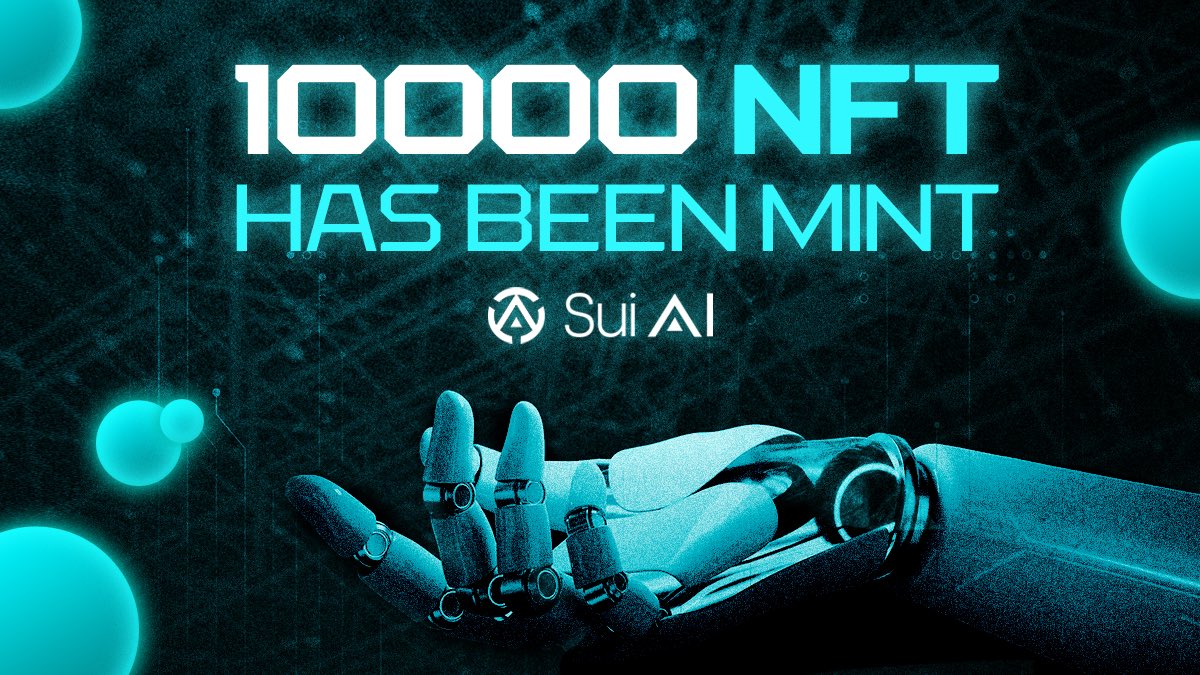 CONGRATULATIONS!!! 10,000 SUIAI NFT HAS BEEN MINT 😘

Things are still going on and the benefits of SuiAI NFT will be gradually revealed 👊

🟢 Price: 2 SUI/NFT
🟩 Supply: 50.000 NFT
◻️ Max per wallet: 20 NFT 
◾️Affilate 5%

👉 Mint now: app.belaunch.io/store/645a4078…
