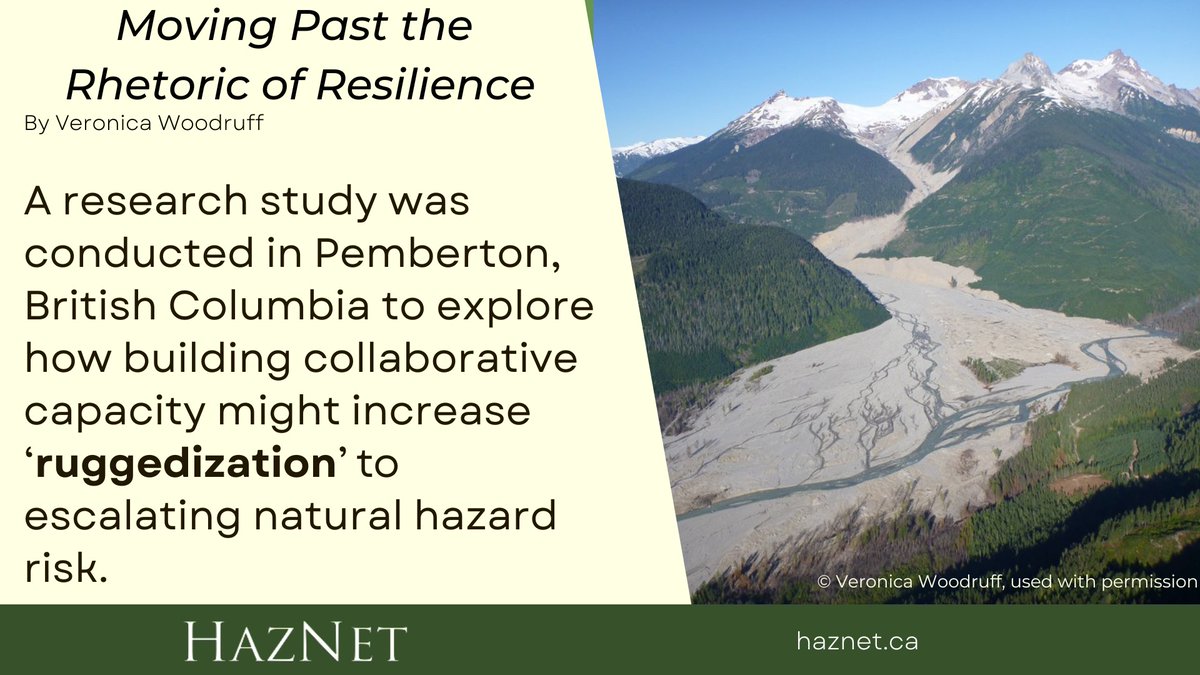 CRHNet's tweet image. Replacing the concept of #resilience with #ruggedization suggests resilience is often tacked on to existing #policies w/o changing a failing system, whereas ruggedization conveys urgency &amp;amp; depth of resolve needed to prep communities for the future #HazNet
haznet.ca/moving-past-rh…