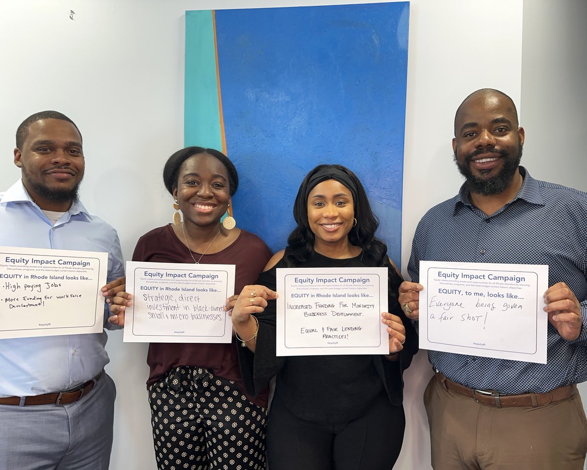 RIBBABIZ's tweet photo. At RIBBA, equity in Rhode Island means Black & Brown-owned businesses having access to capital, fair lending practices, technical assistance, additional funding for workforce development, quality healthcare and other resources needed to scale & thrive.
#EquityRI @EconProgressRI https://t.co/52NZ4xwNZN