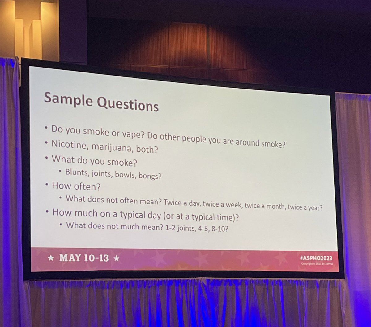 How do we ask our AYA patients and survivors about substance use? The most important part (per Dr. Effinger) is to just do it! #PHOdocs #ASPHO2023