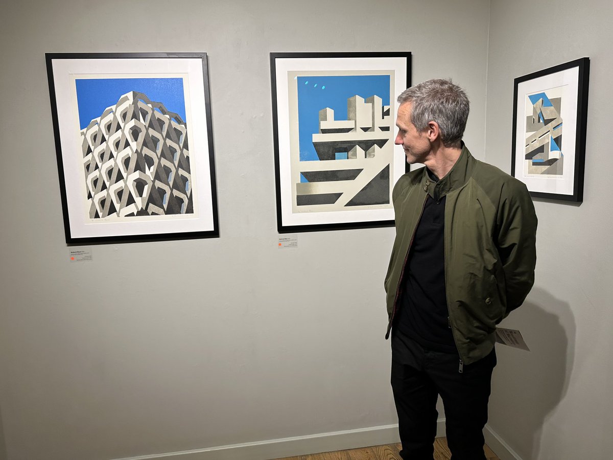 Delighted to welcome <a href="/paul_catherall/">Paul Catherall</a> to the gallery yesterday for the opening of his fabulous new exhibition ‘This Was Tomorrow’
