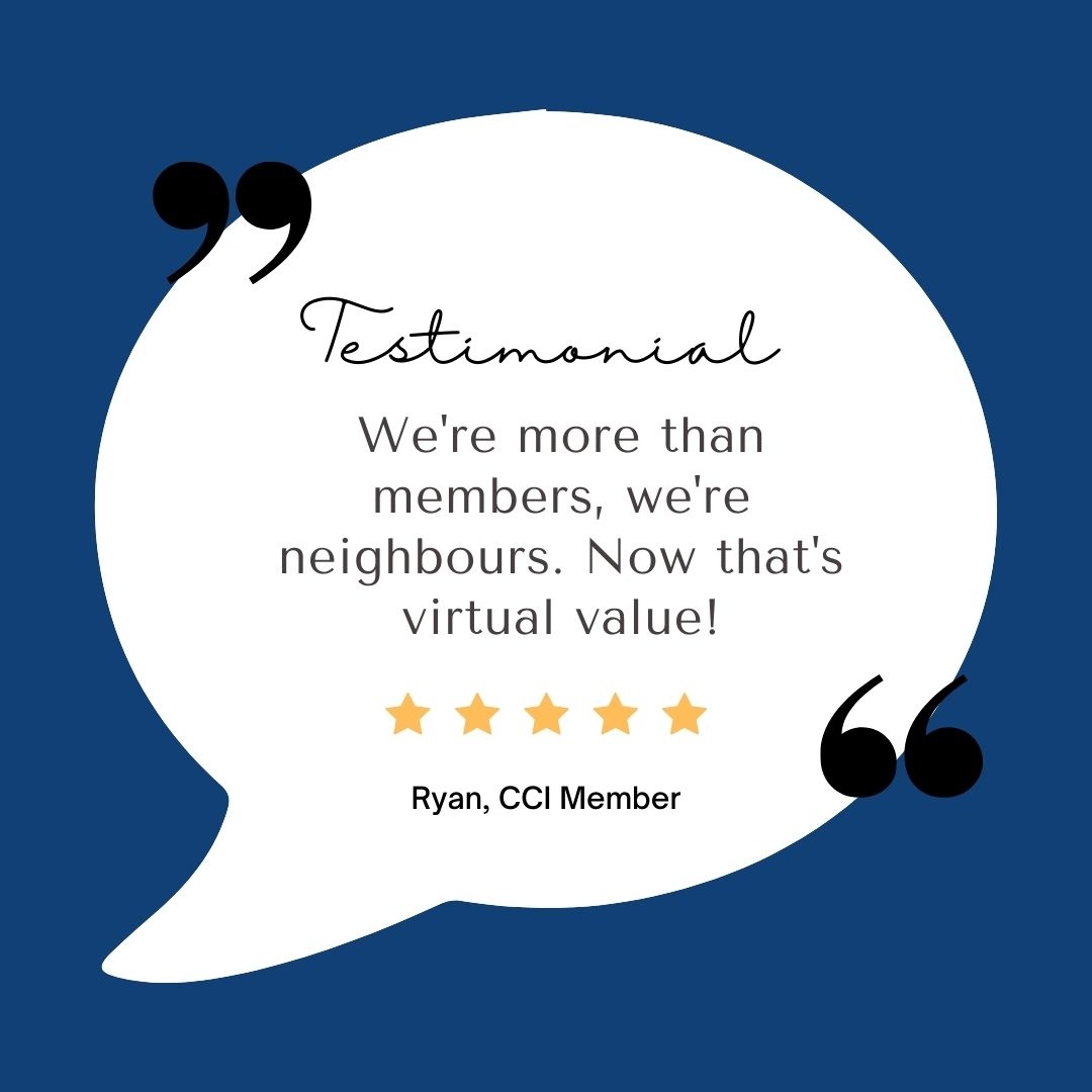 "We're more than members, we're neighbours. Now that's virtual value!" This testimonial from Ryan perfectly captures the essence of our community. It's always great to hear positive feedback like this!