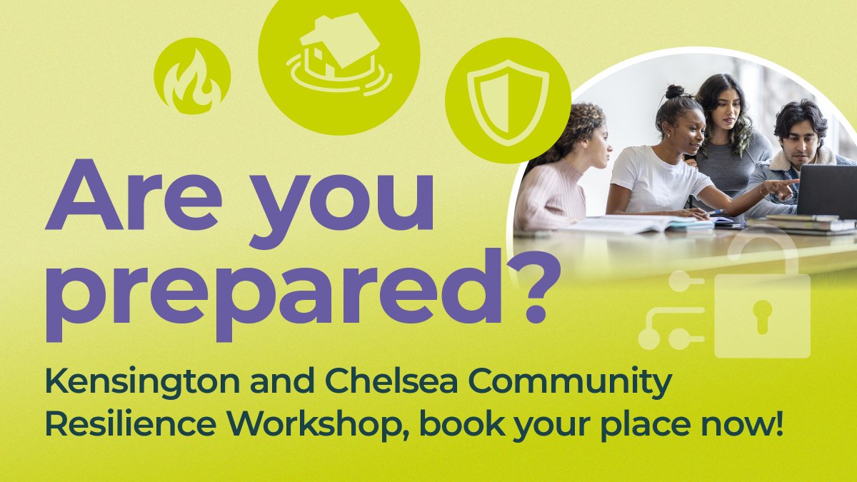 RBKC's tweet photo. Kensington and Chelsea Council are running a Community Resilience Workshop for residents on the 22 and 23 of May from 5pm to 8.30pm, covering topics like cybersecurity, flooding, and fire safety, as well as much more.

Day 1: https://t.co/jVdEPalbKA
Day2:  https://t.co/G8y1UqhAdI https://t.co/N7mybfp0AA