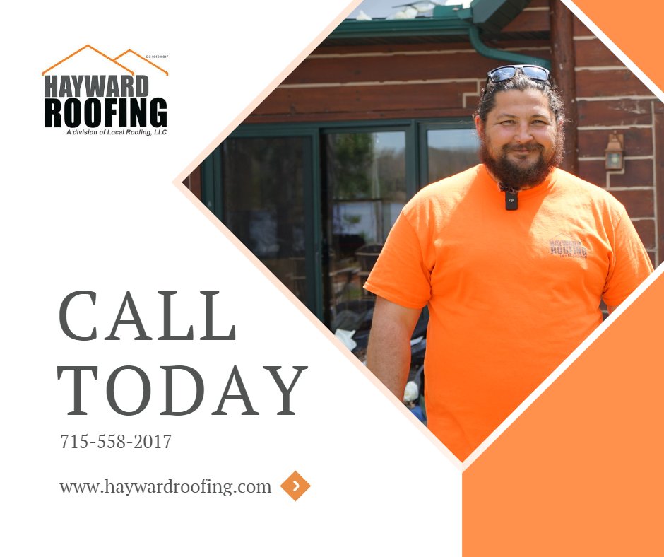 Looking to talk about your roof? Call Hayward Roofing today! We are your experienced, local team looking to assist you with any of your roofing needs. #orangeteam #haywardwi #localroofers #roofingspecialist
