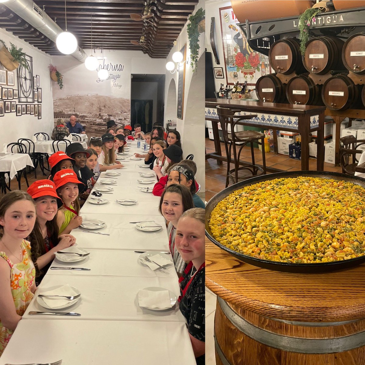 StJohnPaulGCC's tweet photo. Last dinner in 🇪🇸 after ⛪️, 🚌 tour and a visit to the 🏝️ 🏴󠁧󠁢󠁳󠁣󠁴󠁿 ❤️ 🇪🇸 #maga23 https://t.co/iqV9doM0Aq