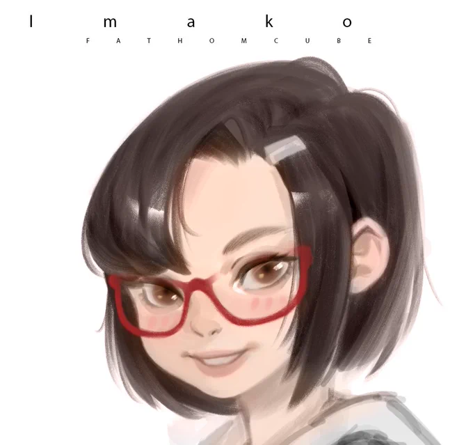 Did a sketch of   character Imako - cutie 