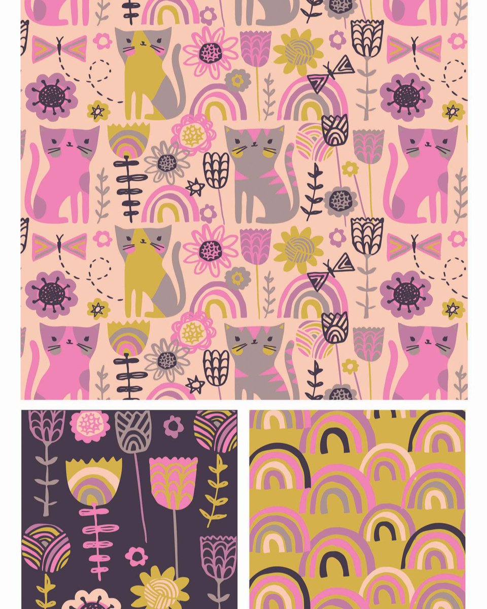 lillarogers's tweet photo. This pattern piece by Tara Lilly (@taralillystudio)
has everything - flowers, kittens, and rainbows!

This image is available for licensing.

 #taralilly #printandpattern #pattern #seamlesspattern #patternity #printpattern #surfacedesign #surfacepatterndesign #surfacepattern #fab https://t.co/xSFZid9Uwm