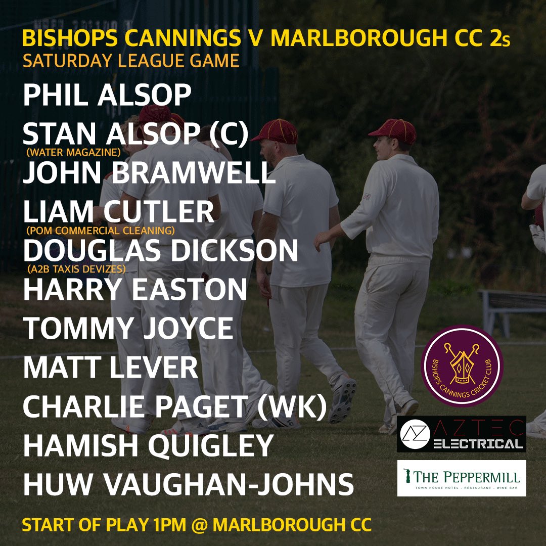 BishopsCCC's tweet photo. On Saturday we travel to @MarlboroughCC for hopefully our first league game of the season.

No rain forecasted at the moment, all set for a stunning away day 🤞

Bring your mates and let’s have a barnstormer. https://t.co/GI0y3g0tNW
