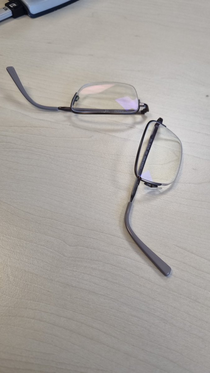 har_k's tweet photo. My new @Flexon glasses, bended a little bit.. It snaps in 2 pieces
 What a waste of money.  #FLEXON https://t.co/Kpk1rdFUYi