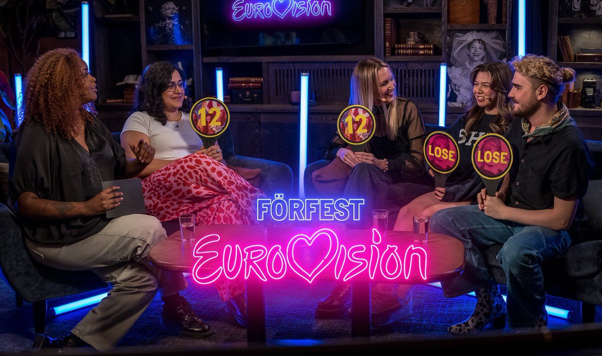 Förfest Eurovision nu 20.15!! Assia Dahir med gäster tycker till ordentligt om kvällens bidrag, vi får en update från Liverpool och äntligen reds det ut varför Australien får vara med! Ikväll gästar Tina Mehrafzoon, Emil Henrohn, Kiana och Bella Qvist svtplay.se/video/jJdaWzn/…