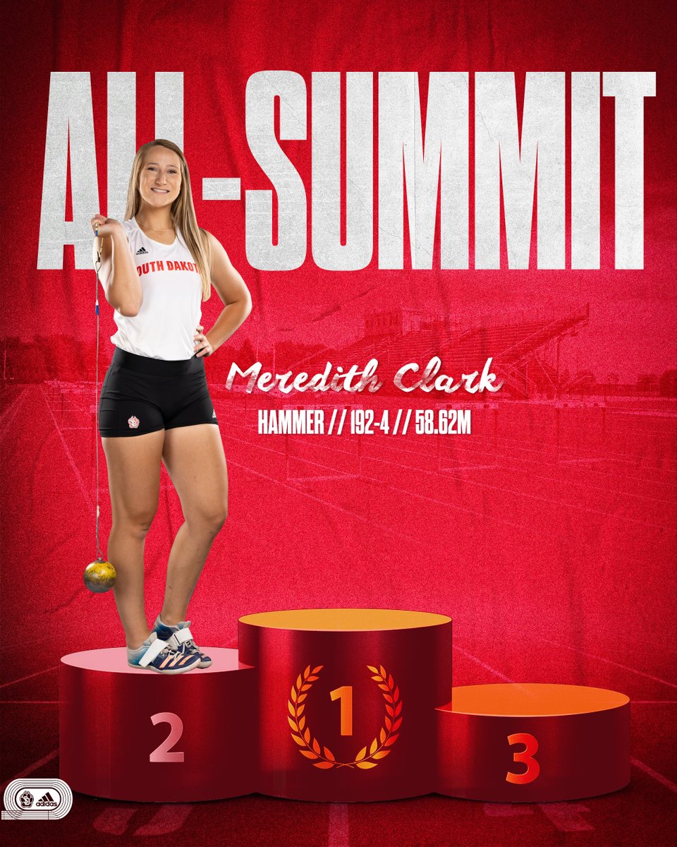 Our first champion of the weekend. 😏

𝗪𝗼𝗺𝗲𝗻'𝘀 𝗛𝗮𝗺𝗺𝗲𝗿 𝗧𝗵𝗿𝗼𝘄
🥇 Lydia Knapp, 194-11 (59.43m)
🥈 Meredith Clark, 192-4 (58.62m)
7. Riley Griffith, 167-0 (50.91m)
8. Kenzie Campbell, 166-10 (50.87m)

#GoYotes x #WeAreSouthDakota 🐾