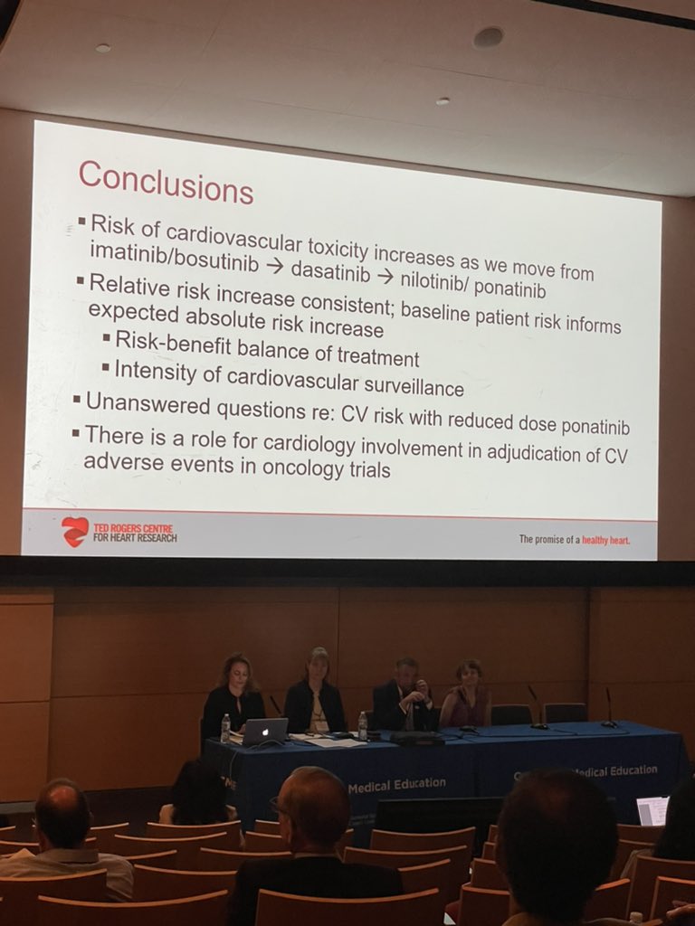 Brilliant overview of CML cardiotoxicity by <a href="/husam247/">Husam Abdel-Qadir</a> #cardioonc #leusm #mskcardioonccme