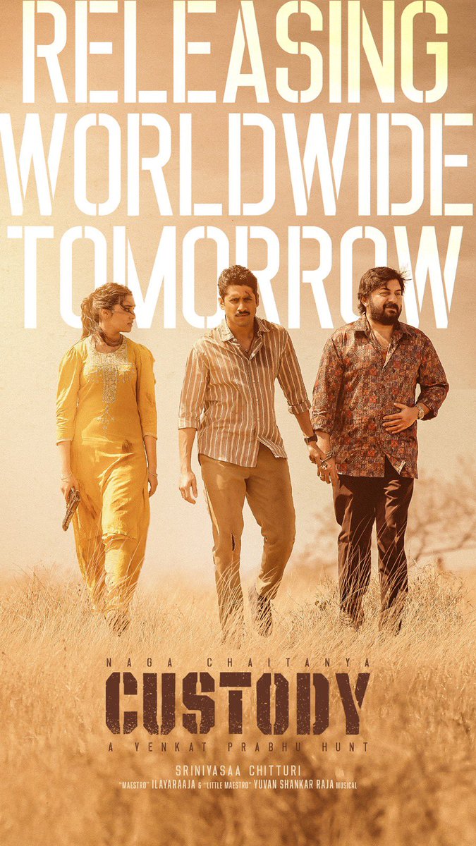 PullingaHub's tweet photo. #CustodyFromTomorrow a Venkat Prabhu drama ..... Enjoy it by watching near by theatre's ✨🔥 https://t.co/DBtMDIDYI6