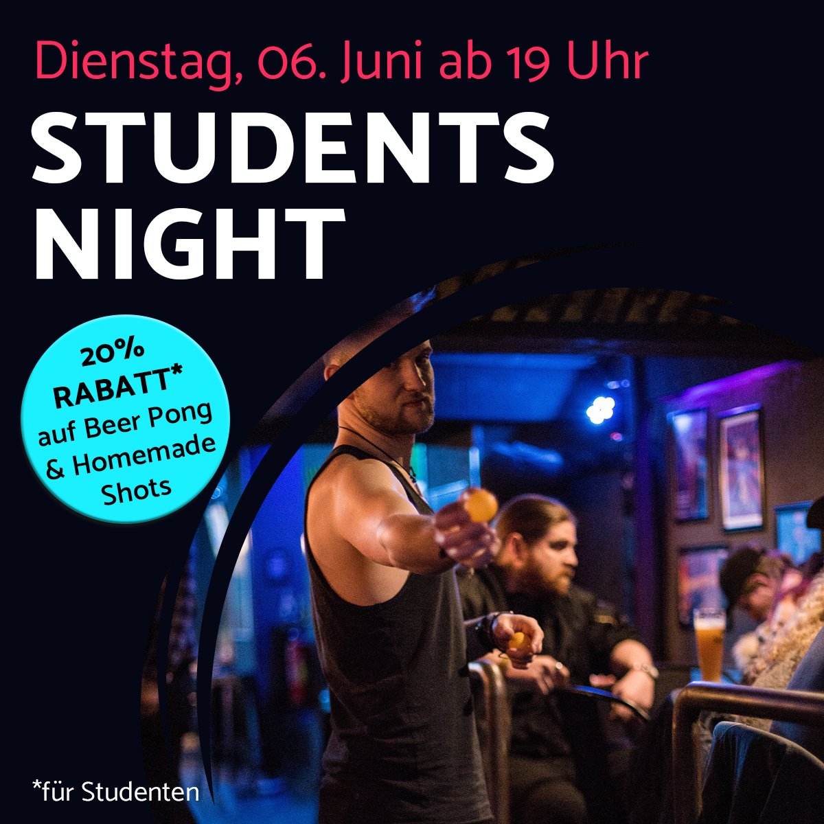 lostlevelbar's tweet photo. Der Juni beginnt mit unserer neuen Eventreihe - der Students Night. Falls ihr sie letzten Monat verpasst habt, ist das die Gelegenheit euch auf günstige Shots und Beer Pong Runden zu stürzen!

#gaming #esports #bar #koeln #cologne #studentsnight #studentsspecial https://t.co/k8MFwxO9Qp