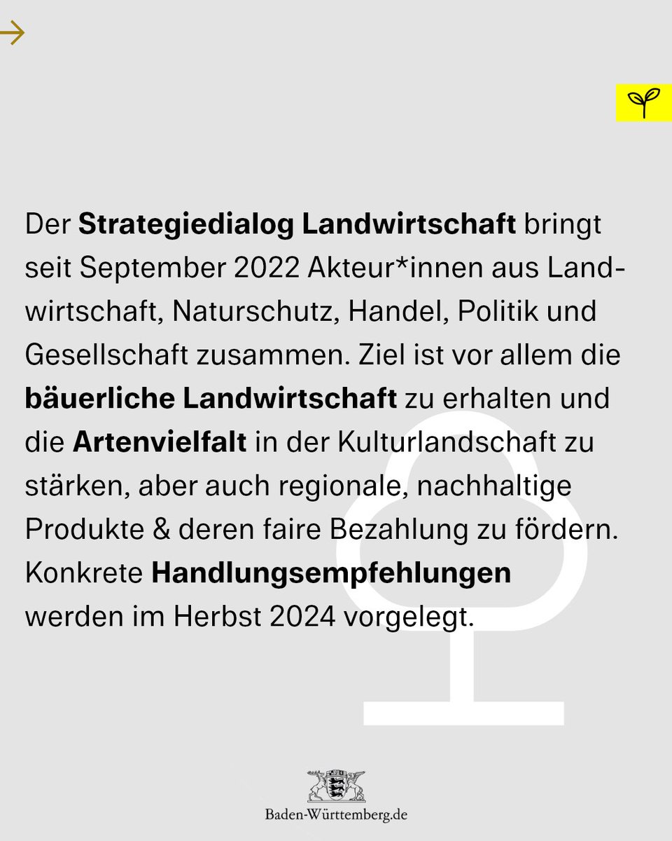 RegierungBW's tweet photo. 1/3 Vernetzen, verstehen, verändern: unser Weg zur nachhaltigen #Landwirtschaft 🌱🐝 Das Miteinander von Landwirtschaft & #Artenschutz funktioniert, wenn Beteiligte aus Landwirtschaft, Naturschutz, Handel, Politik & Gesellschaft an einem Strang ziehen #Artenvielfalt #SpotlightBW https://t.co/UDwiByTpmx