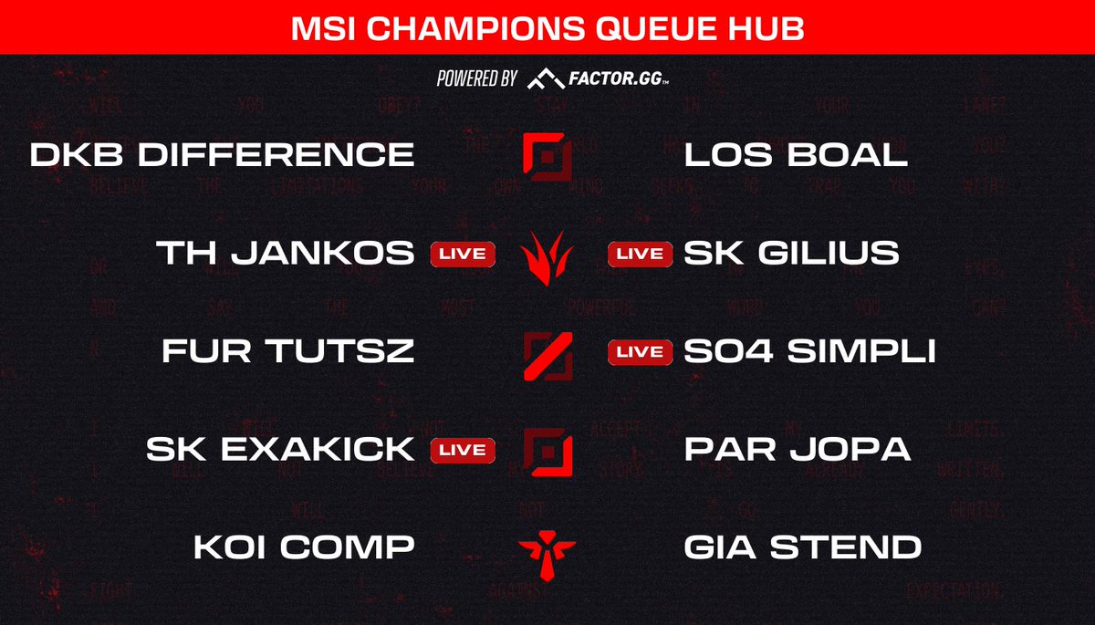 EMEA Champions Queue tweet media