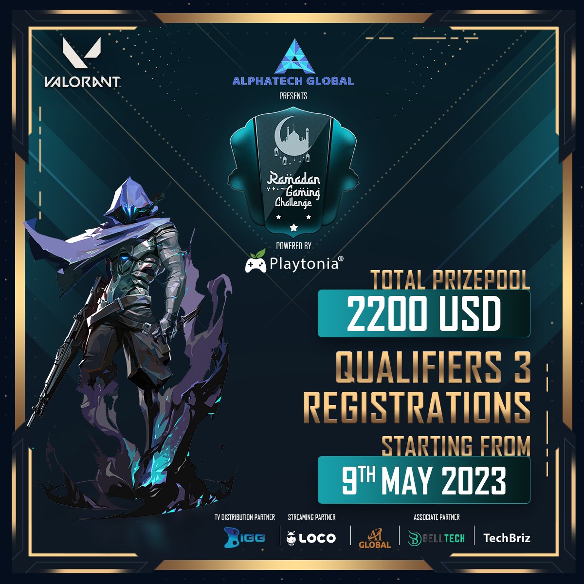 Playtonia_ME's tweet photo. Registration for Valorant Q3 is still on!
Grab your slots now!
Check https://t.co/HxN5ZEmpE7 for more details
#RGC #Valorant #RamadanChallenge #Playtonia #Loco #AlphatechGlobal #TechBriz #BellTech #A1Global https://t.co/hDSEFOeDjd