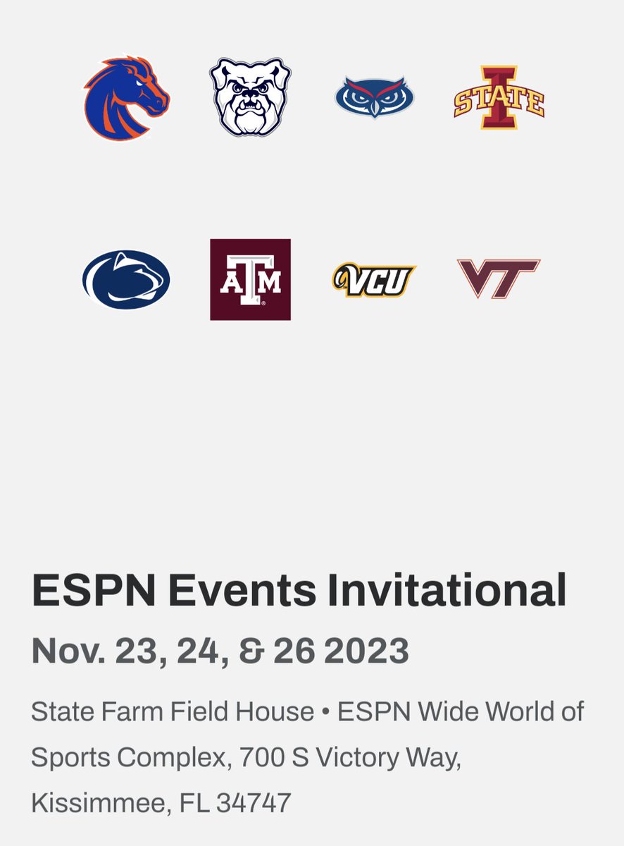 Rocco Miller on Twitter "ESPN has officially announced its events for