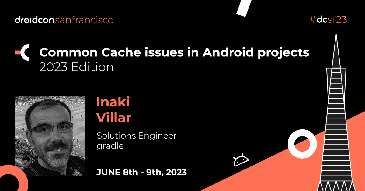 Mark those calendars, <a href="/inyaki_mwc/">iñaki villar</a> will be taking the #dcsf23 stage ✨

In this talk, Inaki will discuss some of the common #Gradle build caching issues that #AndroidDevs face, &amp; provide solutions to these problems.

Read the full abstract here: sf.droidcon.com/inaki-villar/