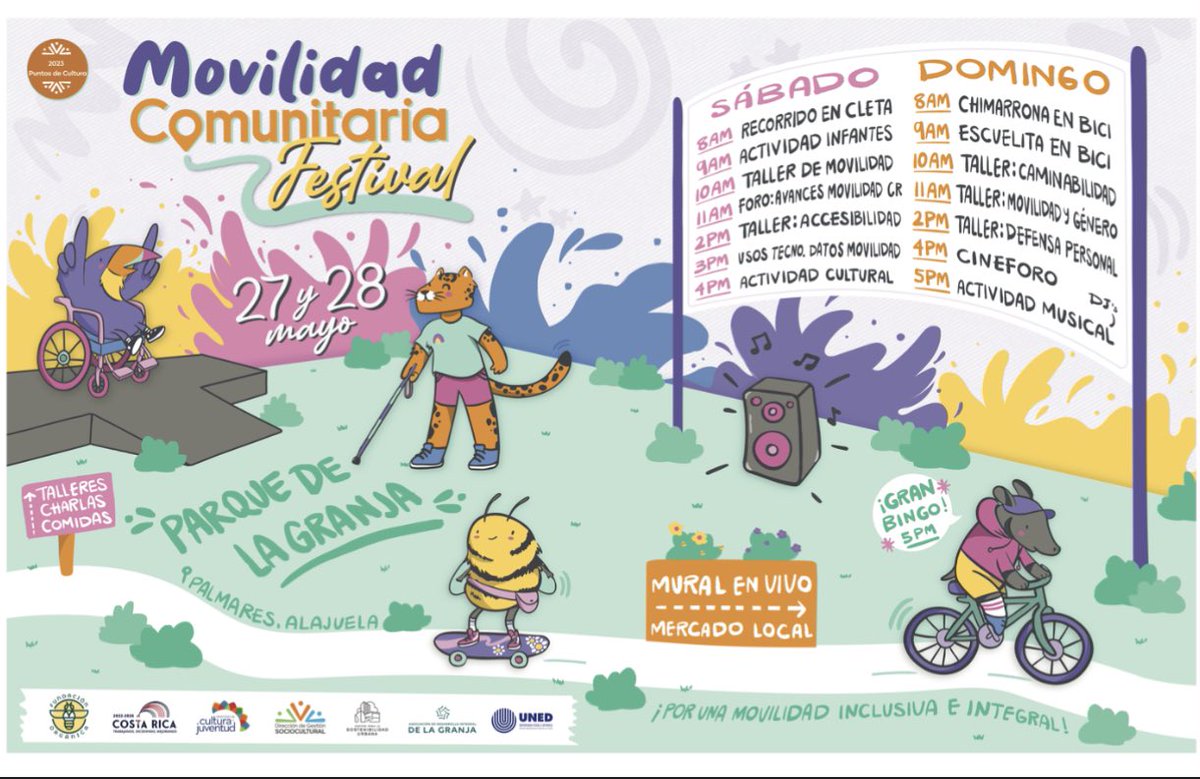 Gentes del mundo 
Queremos invitarles al primer festival comunitario enfocado en el desplazamiento de personas por pueblos y ciudades

Nos ganamos el premio Puntos de Cultura y gracias a alianzas como <a href="/cpsurbana/">Centro Para la Sostenibilidad Urbana (CPSU)</a> y la UNED lo estamos logrando 💖 
Vengan el último finde de Mayo✨💕