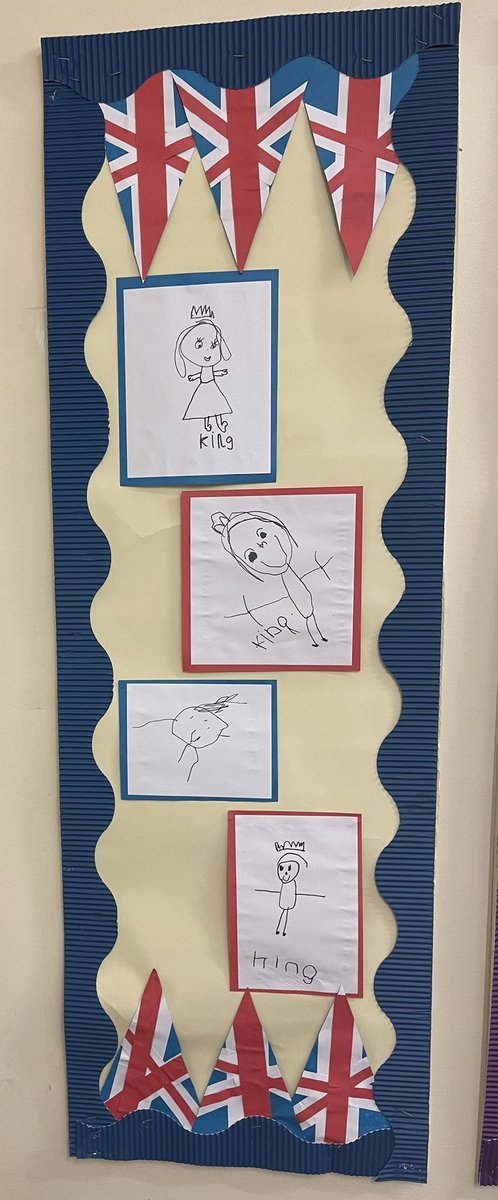 Saplings class have had a wonderful time this week learning all about King Charles III. They have drawn portraits and the reception children have used their writing skills to record some facts. Finally, they have used collaging techniques to produce a crown and the kings head.