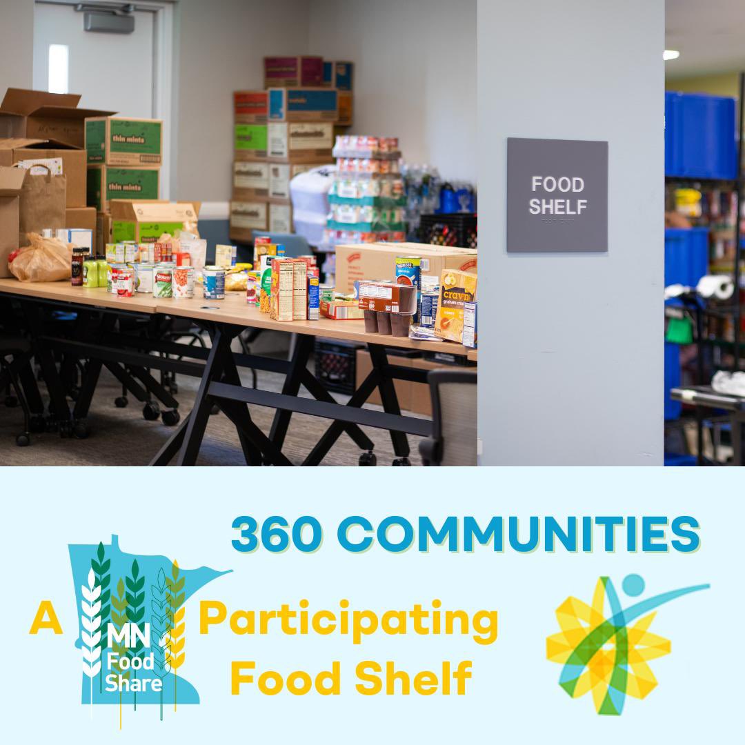 MNFoodShare's tweet image. @360Communities has 5 food shelves, located in Burnsville, Rosemount, Lakeville, Apple Valley, &amp;amp; Farmington. These food shelves offer health food options and are modeled to emulate a store-like shopping experience. They also have a Nutrition Assistance Program for Seniors (NAPS).