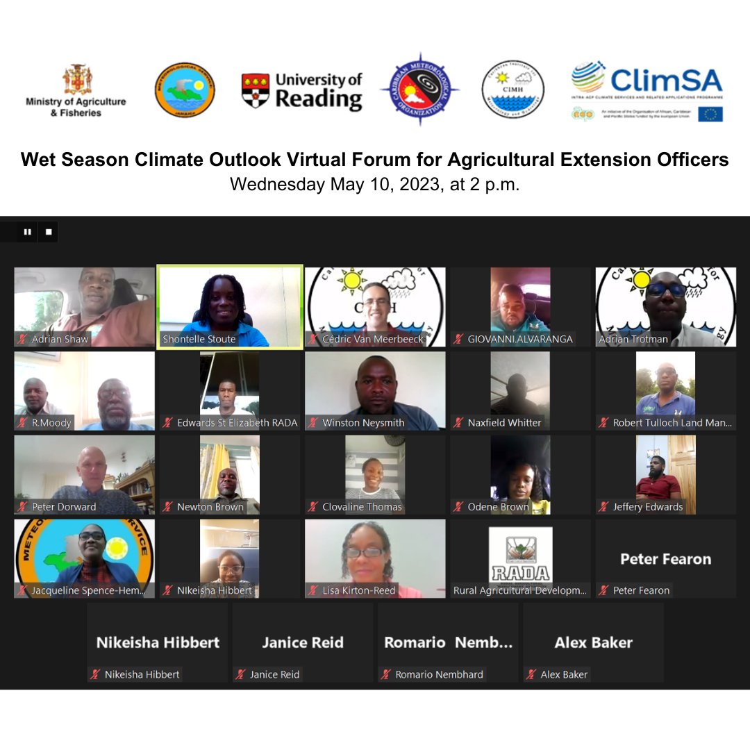 Yesterday, in a follow up session to the Participatory Integrated Climate Services for Agriculture (PICSA) Training Workshop held in February 2023, Agriculture Extension Officers in Jamaica participated in a Wet Season Climate Outlook Forum.
<a href="/intraacpclimsa/">ClimSA Programme</a> <a href="/_PICSA_/">PICSA</a>