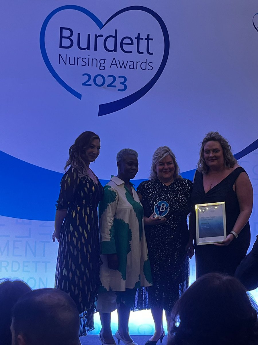 The winner of the #BurdettAwards' Older People's Nursing Award is ... The Advanced Nursing Practitioner Team, @ErskineCharity. Congratulations!