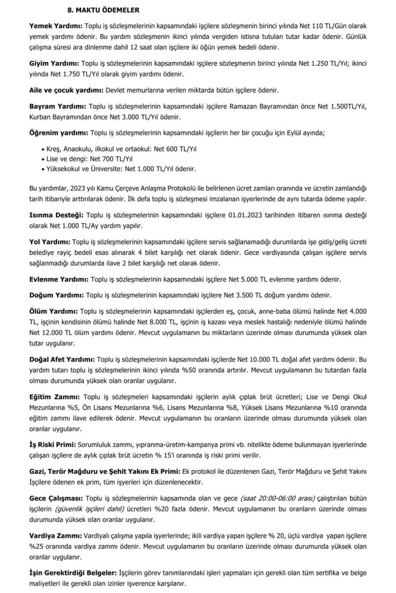 #Memura35Bin asagida isciler lehine kazanilan sosyal haklarin bir kismi yer almaktadir. İlk okul mezunu temizlik personeli bunlari alacak. Lisans mezunu hemsirenin bir tane ikramiyesi bile yok <a href="/Akparti/">AK Parti</a>