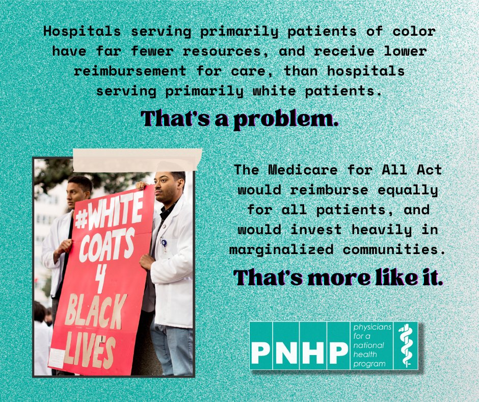 Our profit-driven health care financing system produces intolerable racial inequities.

The #MedicareForAll Act—coming next week—would make sorely needed investments in marginalized communities across the U.S.