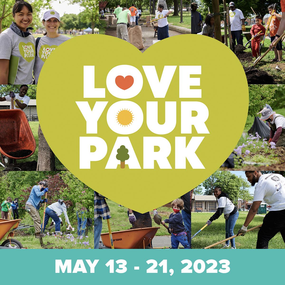 LoMoPhilly's tweet image. We invite you to join us in the South Philly H.S. Park on Saturday, May 20th from 10am to 12pm for a Love Your Park Week service day. We'll be hosting a cleanup of the park and mulching the wonderful understory plantings. Register at givepulse.com/event/368866-L…