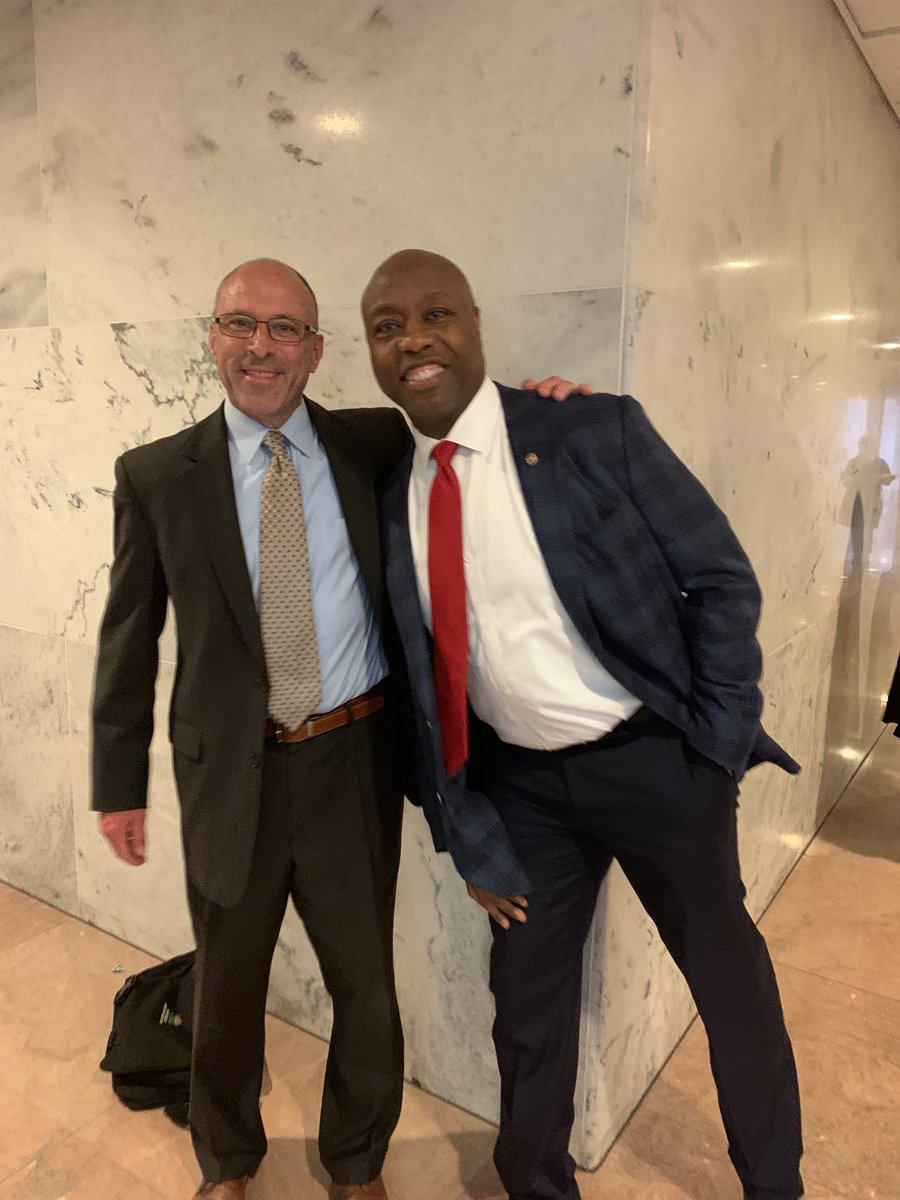 SC_CPMA's tweet photo. Senator Tim Scott and Michael Fields share a laugh. https://t.co/d1D8ymcw1n
