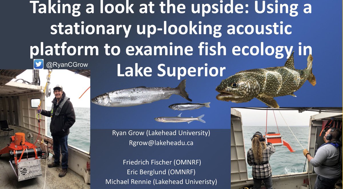 RyanCGrow's tweet photo. Hey #iaglr23!! If you are able to stick around for the morning sessions tomorrow and are interested in #acousitics, #fishes, and/or #LakeSuperior; come by and take a look at the upside with me in Casson at 8:40AM! https://t.co/Dy0uRVRJGT