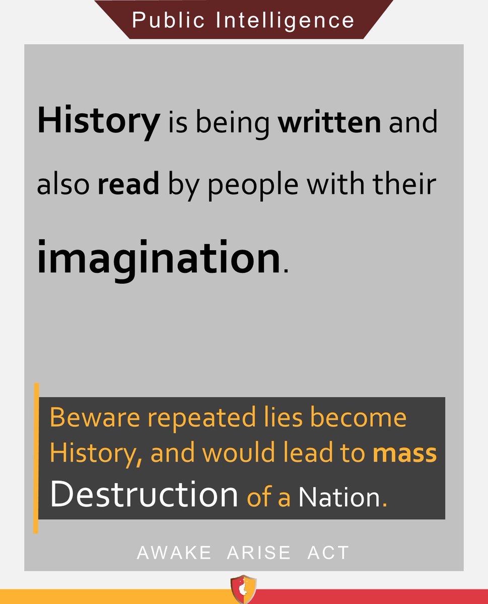 aapbtmblr's tweet photo. History is being written and also read by people with their imagination. 
Beware repeated lies become History, and would lead to mass Destruction of a Nation.
#history #publicintelligence #politics https://t.co/a3pihZy67e