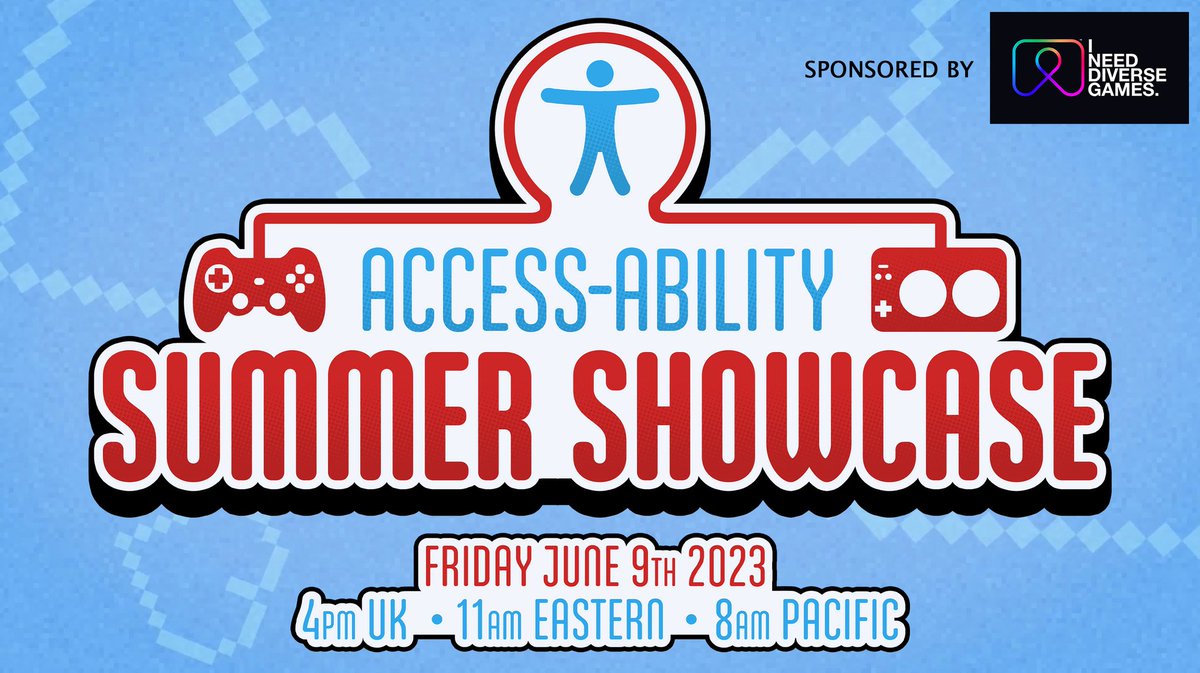 LaurakBuzz's tweet photo. Friday June 9th 2023, the Access-Ability Summer will be highlighting recent and upcoming video games making an effort to mechanically support disabled players.

Available in ASL, BSL, and Audio Described versions.

Sponsored by @INeedDivGms.

https://t.co/iBq4Lf3cor https://t.co/unjpv5pxov