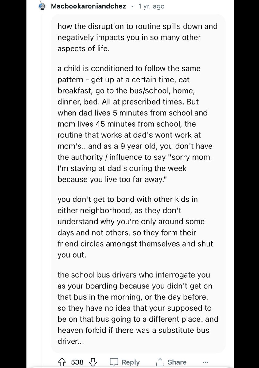 robkhenderson's tweet image. People raised by divorced parents described experience that individuals raised in a single house don’t understand/consider. reddit.com/r/AskReddit/co…