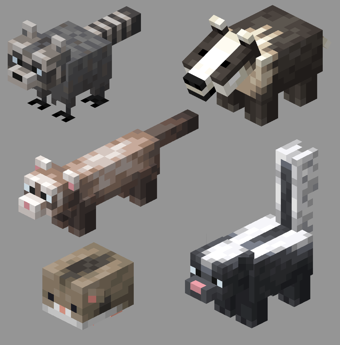 Ninnih_'s tweet photo. Some minecraft spinoff remodels + hampter https://t.co/1zFOhkhpAm
