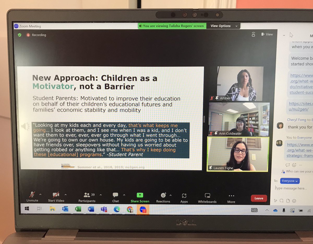 cwolffeisenberg's tweet photo. Wonderful to hear @laurenatighe encourage attendees at the @AchieveTheDream Adult Learner Success Summit to think of the children of students as key motivators for, and not simply barriers to, economic and social mobility. Learning so much at today’s event. #ATDtoday https://t.co/YvGUH5CQdg