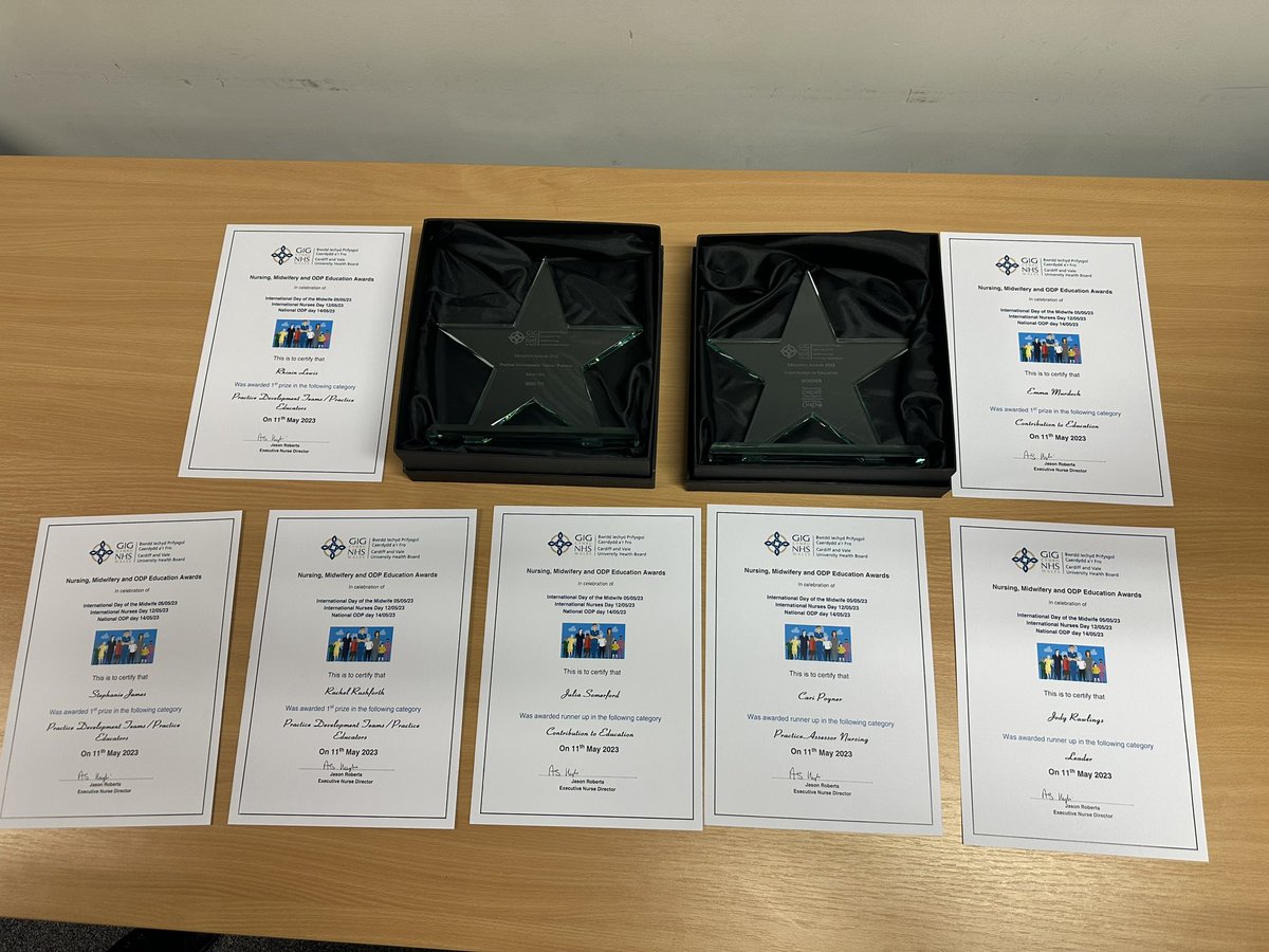 fire_pug's tweet photo. Super proud of these ladies and everyone in Mental Health who won awards this evening in the Education Awards 2023. Keep doing what your doing xxx @cav_mhsop @CV_UHB @RCNWales https://t.co/VYrGmkRRqE