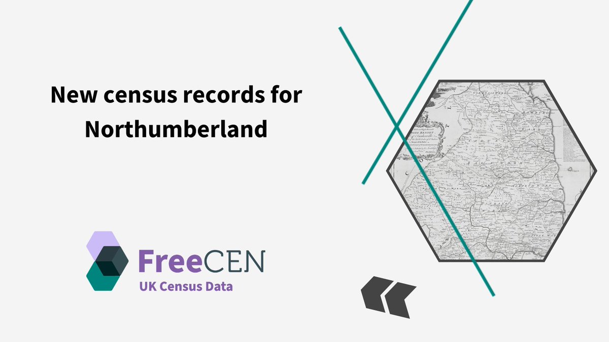 Northumberland 1841 census has 9.7k new records in the FreeCEN database, thanks to the efforts of our volunteer transcribers during April. Search now at freecen.org.uk <a href="/NorthldArchives/">Northumberland Archives</a>
