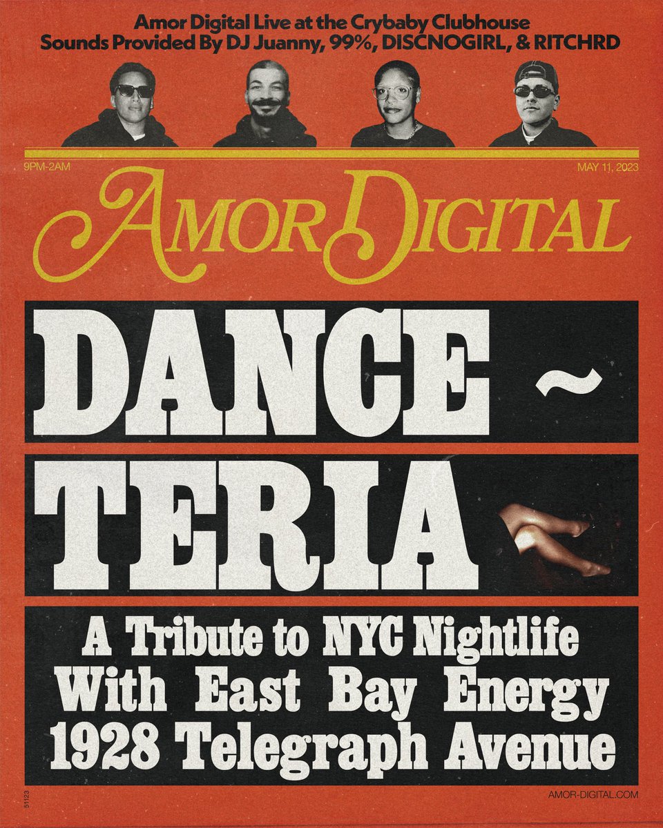 TONIGHT!

Amor Digital is taking us back to Danceteria, the 80s NYC club where art school kids, punks and rappers could all be found partying together on the dance floor 💃🏻 Doors 9pm 🚪 

Sounds by
DJ Juanny
99%
DISCNOGIRL
RITCHRD

C u tonite!

TIX ➡️ mtr.cool/PRLFDQNMAJ
