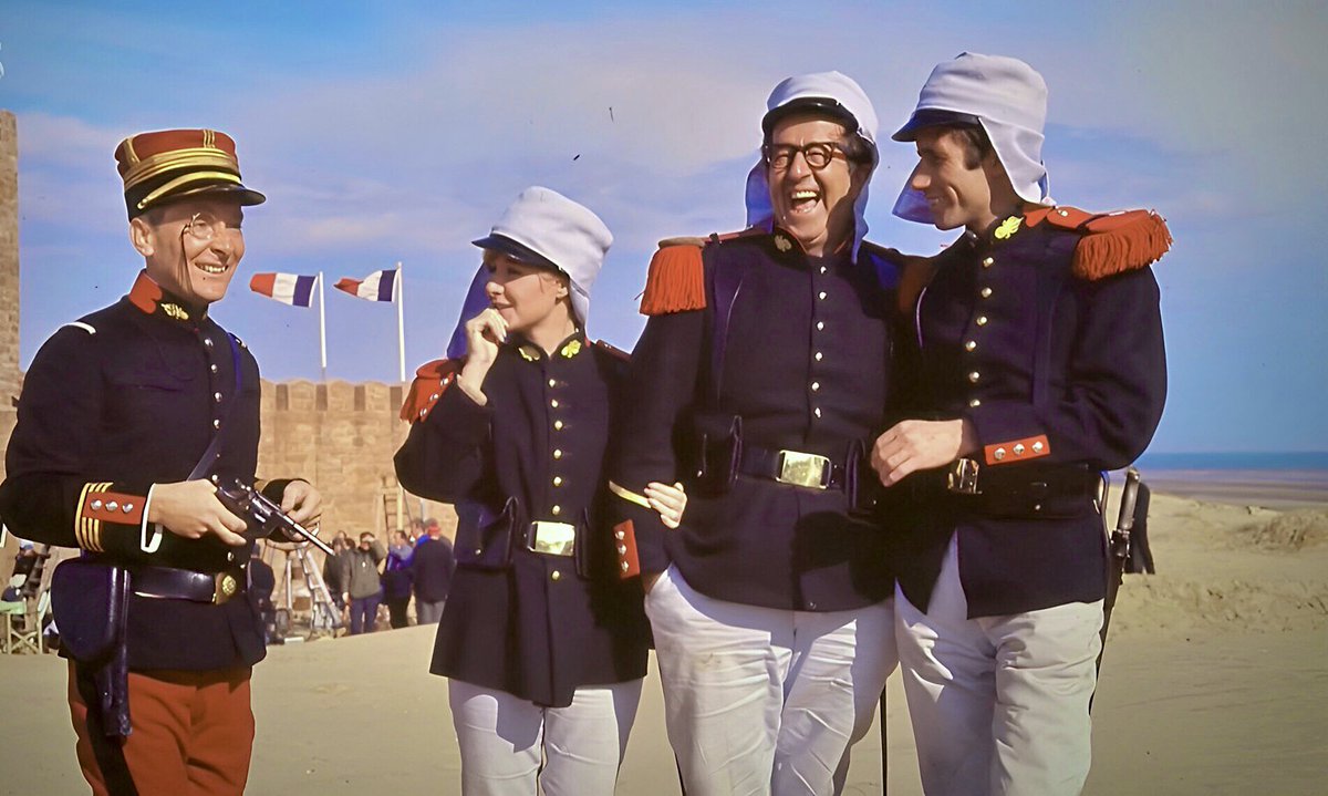 Remembering the late 🇺🇸American comic actor #PhilSilvers born #OnThisDay in New York, seen here with co-stars Kenneth Williams, Angela Douglas & Jim Dale on location in Sussex, England on the set of “FOLLOW THAT CAMEL” (1967) dir. Gerald Thomas

🎬#FilmTwitter🇬🇧 

#CarryOn