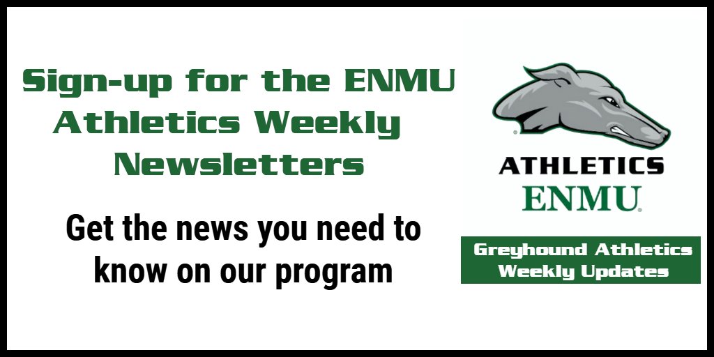 Want to stay more involved with Greyhound Athletics and all things ENMU softball? Sign up for our weekly newsletter!

➡️ bit.ly/houndsoftball

#GrittyGreyhounds #ALLIN #ENMU