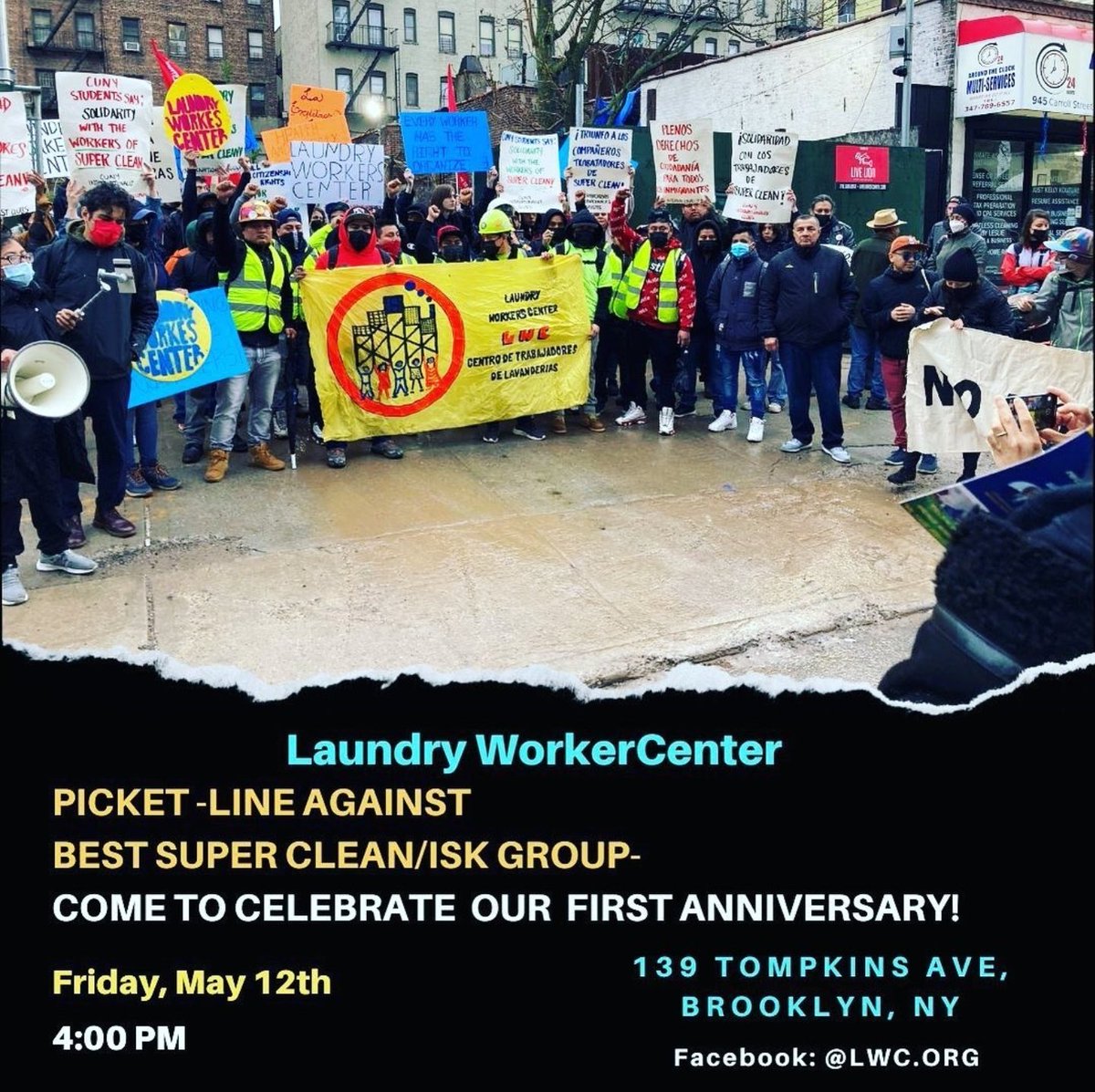 RudeMechanicalO's tweet image. Picket Line against Best Súper Clean this Friday at 4 pm. Please join us and celebrate 1 year of our campaign anniversary with Cabricanecos workers.